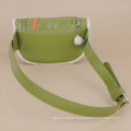 High Quality Custom PU Leather Green Women Fanny Pack Waterproof Ladies Waist Bags